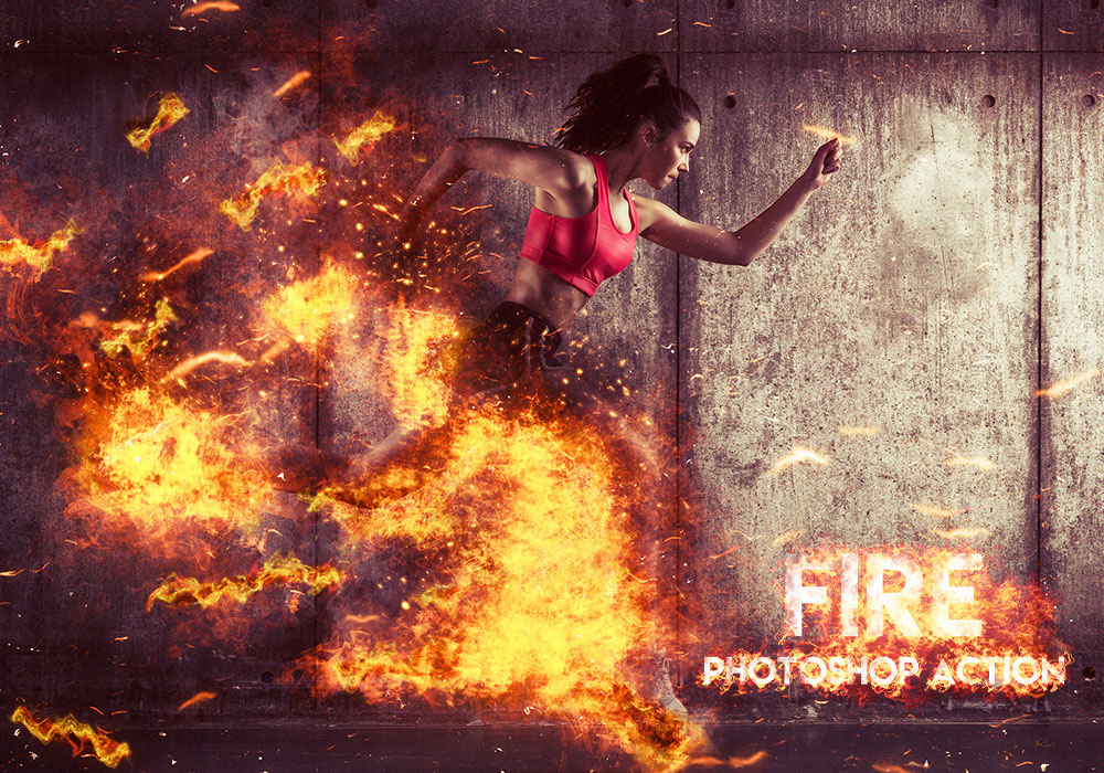 火焰效果PS动作 Fire Photoshop Action插图