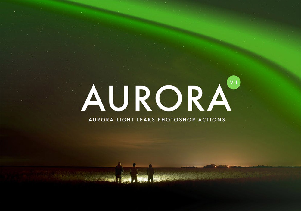 极光泄漏效果PS动作 Aurora Light Photoshop Action插图